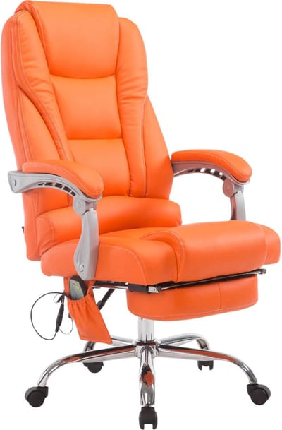 CLP Pacific Bureaustoel - Massage Functie - Voor volwassenen - Met armleuningen - Ergonomische - oranje