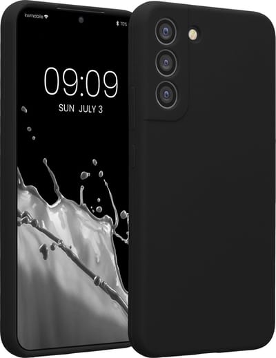kwmobile telefoonhoesje geschikt voor Samsung Galaxy S22 Plus - TPU backcover met siliconen coating - Smartphone case in zwart