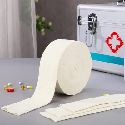 Buisvormige Gaasrol - Compressieslang - Gips Beschermen - Zweetabsorberend Katoen - 5 cm x 11 meter - Natuurlijk Wit