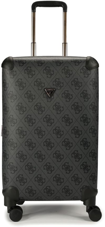 GUESS trolley 22 In 8-Wheeler Coal Logo donkergrijs 64cm