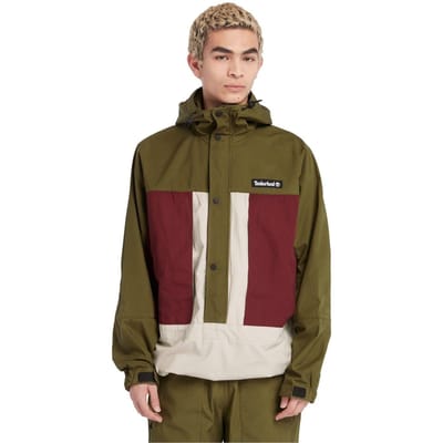 Timberland Heren Hoodie Relaxed Fit Windbreaker (Donkergroen)