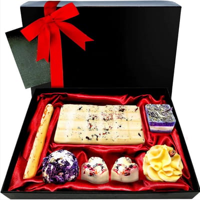 Luxe Geschenkset voor Haar - 7 Vegan Bruisballen en Zeep in Hoogwaardige Cadeaudoos - Perfect Cadeau voor Vrouwen