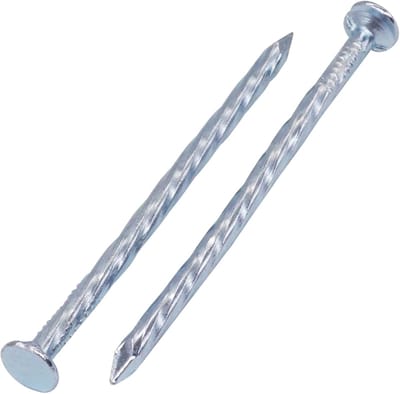 Vierkante Stalen Nagels - Twisted Nails Verzinkt - Houtbewerking Constructies - 500 Stuks Pakket - 3.0 x 60 mm
