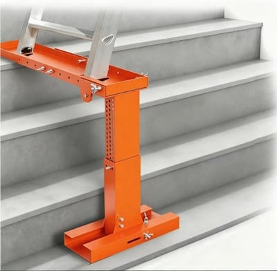 Ladderverlenging - Laddersteun - Veilig Werken - Verstelbaar - Tot 45 cm - Oranje