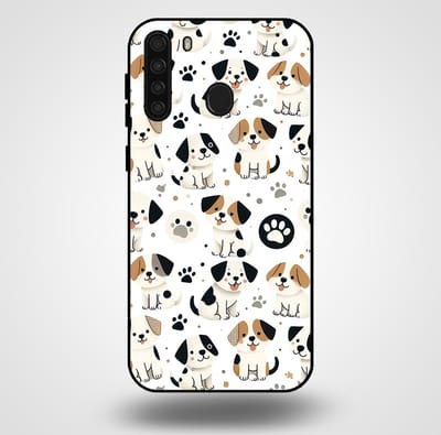 Smartphonica Telefoonhoesje voor Samsung Galaxy A21 met honden opdruk - TPU backcover case honden design geschikt voor Samsung Galaxy A21