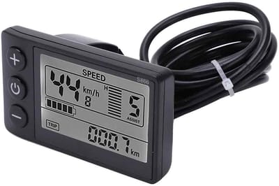 longziming -LCD Display Meter voor Elektrische Fiets – 24V/36V/48V Bedieningseenheid met Groot LCD Scherm, Fietscontroller voor E-Bike en E-Scooter