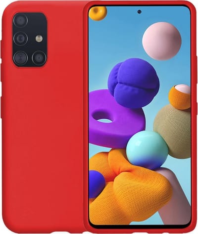 Hoesje - Geschikt voor Samsung Galaxy A51 - Sterk & Shockproof - Hoes Cover - Siliconen Case - Telefoonhoesjes - Rood