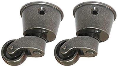 Dailygoods- Meubelwielen Hoge Kwaliteit - Antieke Zwenkwielen - Massief Messing - Cup Fitting - 38mm/45mm - Geschikt voor Meubelpoten - Castorwielen