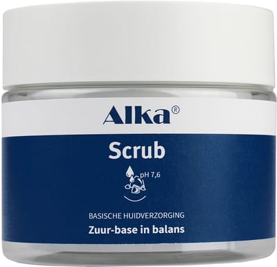 Alka Scrub - Basische zout & olie lichaamsscrub pH 7,6 - op zoutbasis met puur Himalayazout - met 5 natuurlijke oliën - Voedt, reinigt én hydrateert intensief