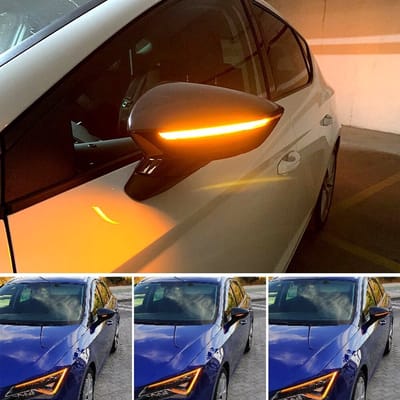 XEOD Dynamische LED richtingaanwijzer geschikt voor Seat MK3 - Arona - Ibiza MK5 - Canbus - Spiegel knipperlicht - Buitenspiegel - Set van 2