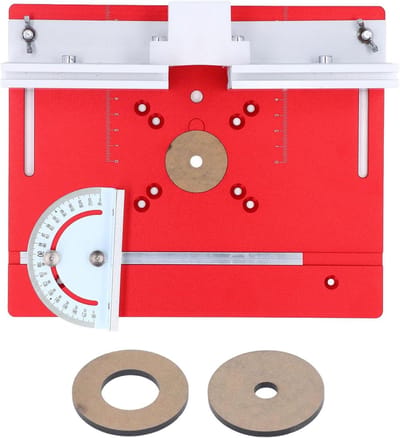 Freestafel Inzetplaat - Router Tafel - Houtbewerking Precisie - Aluminium Legering - 26 x 22 cm - Rood