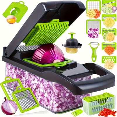 16-in-1 multifunctionele groentesnijder en -schaafset - handmatige