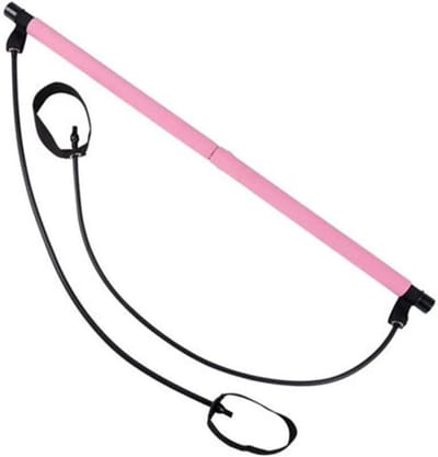 Pilates Stick - Yoga Bar - Thuis Fitness - Afneembaar Ontwerp - 91 cm - Roze