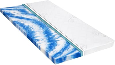 Matrasbeschermer Gelschuim - Matrasoplegger Topper - Verbeteren Slaapcomfort - Ademend Open Celstructuur - 120 x 200 cm - Wit