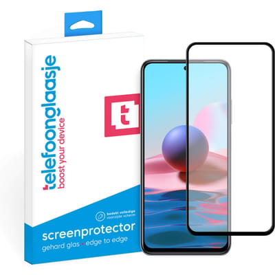 Xiaomi Redmi Note 10 screenprotector gehard glas Edge to Edge
