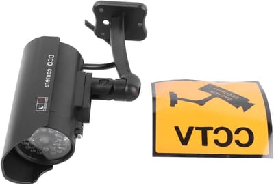 Nep Beveiligingscamera - Dummy Camera - Beveiliging Woning - Knipperend LED - 15 x 12 x 7 cm - Zwart