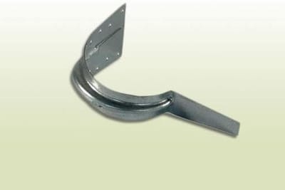 Gootijzer Halfrond - Dakgoot Bevestiging - Dakgoot Reparatie - Zink Hoofdbordhouder - 333 mm - Zilverkleurig