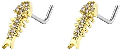 Dailygoods- Neusringen 20G L-vormig - Hypoallergene Sieraden - Chirurgisch Staal - Kristal Steentjes - Fashion Chic - Perfect Cadeau - Neuspiercings