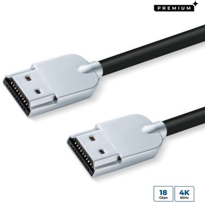 Microconnect HDMISUPERSLIM1M HDMI kabel 1 m HDMI Type A (Standaard) Zwart