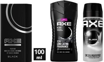 AXE Black - SET - Eau de Toilette 100 ml / Douchegel / Deo Spray 72H Dry