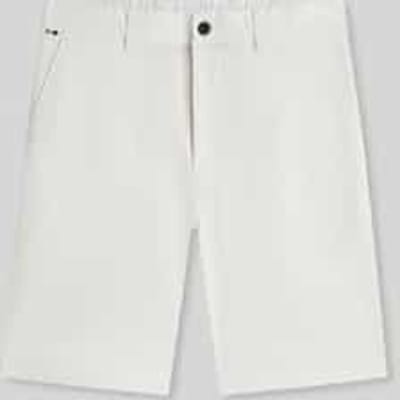 regular fit chino-shorts met labelstitching