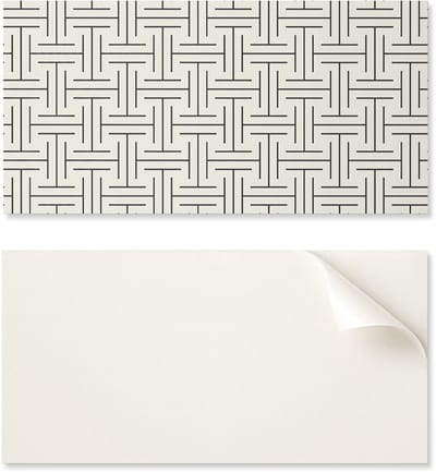 Zelfklevend vinylpaneel met print, 100x50 cm, geometrisch ruitpatroon.