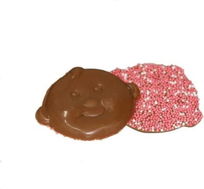 chocolade - roze - babysnoetjes - 300-gram - met - musket - babyshower - geboorte