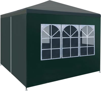 Feesttent Paviljoen - Tuintent Terrastent - Buitenfeesten Organiseren - Waterdicht UV-bestendig - 3 x 3 m - Groen