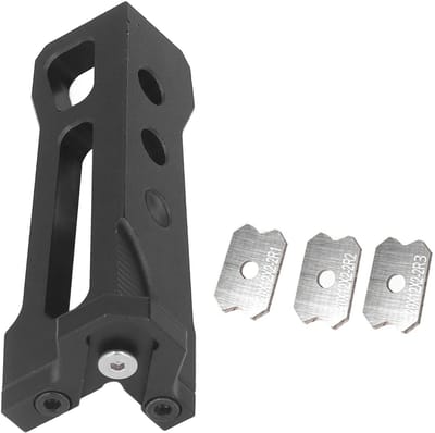 Dailygoods- Messen Randsnijder Aluminium - Messenblok - Ergonomisch Ontwerp - Geschikt voor Afschuinen - 3 Lemmeten - Toepasselijke Randbanddikte 0,8-2,0 mm - Houtbewerkingstools