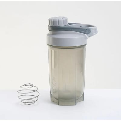 500ML Waterfles Voor Drank Plastic Lekvrij Sportflessen Eiwit Shaker Waterfles Drinkgerei grijs