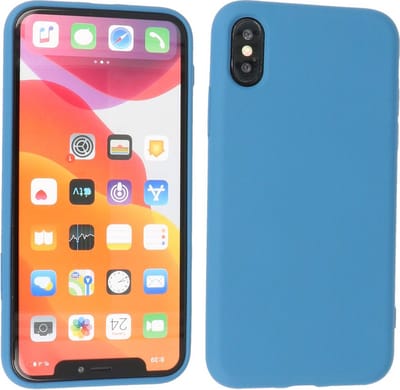 Fashion Backcover Telefoonhoesje - Color Hoesje - Geschikt voor iPhone X - Xs - Navy