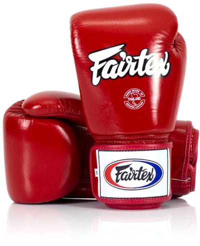 Fairtex BGV1 Muay Thai Bokshandschoenen 10 Oz – Premium Leer – Rood