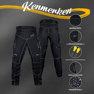 Motorbroek voor heren Dual Sport Motocross Motorbroek Rijden Overbroek Enduro Adventure Touring Waterproof CE Armored All-Weather - (Waist 32''-34'' Length 34'') - Motorcycle Pants Riding Overpants Enduro Waterproof CE Armored All-Weather