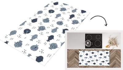 Keukenloper - Loper keuken - Patronen - Jongens - Vissen - Kinderen - 120x60 cm - Keukenloper vinyl