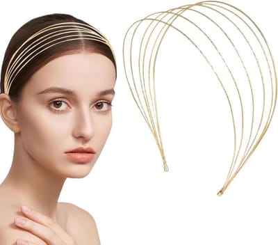 Elegante meerlaagse gouden haarband voor vrouwen, modieuze hoofdbanden en haaraccessoires voor elke gelegenheid