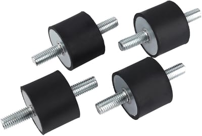 Rubberen Trillingsdempers - Motorsteunen Schokdempers - Apparatuur Dempen - Trillingen en Geluid - 40 x 30 mm - Zwart