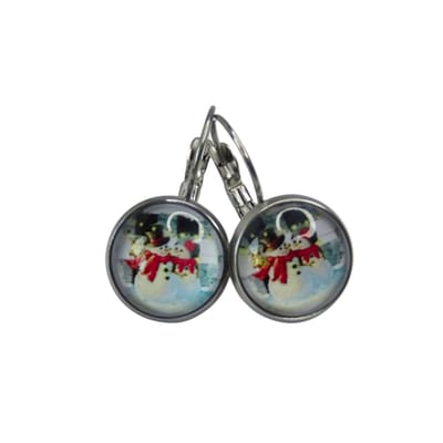2 Love it Sneeuwpopjes - Oorbellen - Stainless steel - Lengte 2,5 cm - Doorsnee 12 mm