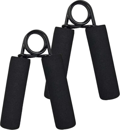 U Fit One 2 Stuks Handtrainer Set - 25kg Weerstand - Handknijper - knijphalter- Onderarm Trainer - Zwart