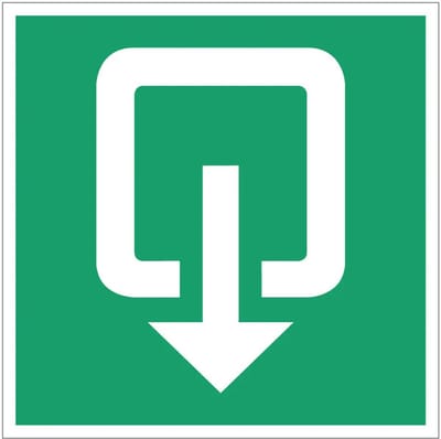 Uitgang pictogram bord | gecoat dibond materiaal | 30 x 30 cm
