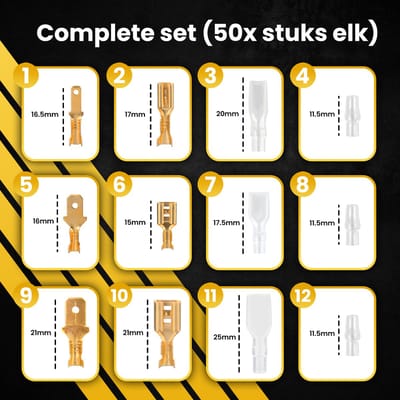 PROKING Kabelschoen assortiment doos - 315 delig - Complete set - Kabelschoenen