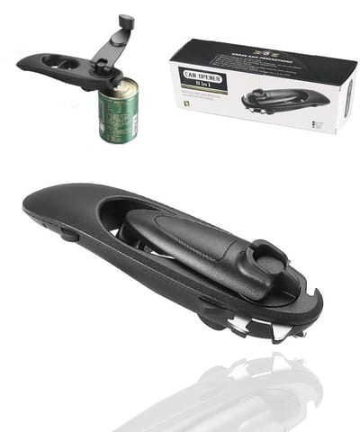 Dailygoods- Blikopener 8-in-1 - Multifunctionele Flesopener - Veilig voor Kinderen - Artritisvriendelijk - Roestvrij Staal - 19 cm Lengte