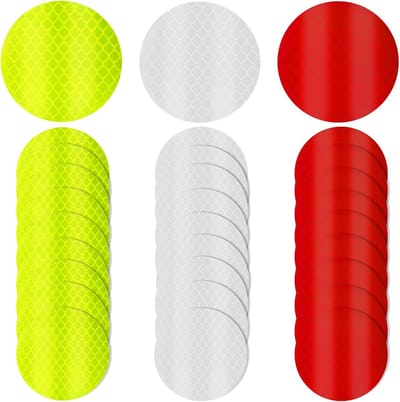 Famanu – Reflecterende waarschuwingstickers 30 stuks – waterdicht – nachtzicht reflector dots voor voertuig