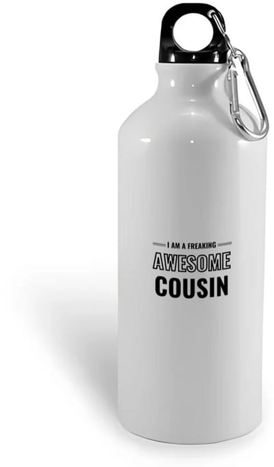 Hacebo® - I am a freaking awesome cousin waterfles - Neef - de meest geweldigste neef - verjaardagscadeau - verjaardag - cadeau - cadeautje voor neef - neef artikelen - kado - geschenk - gift - water fles - 400ML