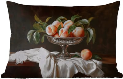 Buitenkussens - Stilleven - Perziken - Vintage - 60x40 cm - Weerbestendig
