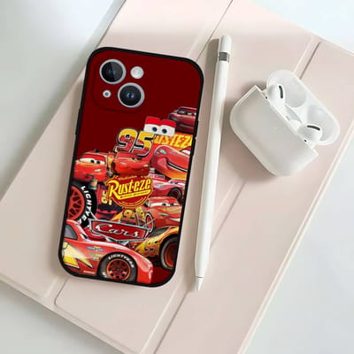 Cars L-Lightning M-McQueen Telefoonhoesje Voor IPhone 17 16 15 14 13 12 11 X XR XS Plus Pro Max Mini Zachte Zwarte Cover iPhone12mini