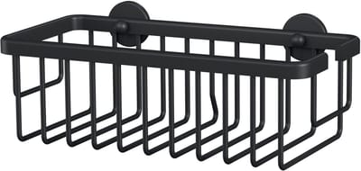 tesa doucherek Aluxx Black matzwart badkamer zelfklevend zonder boren – 92x250x125mm