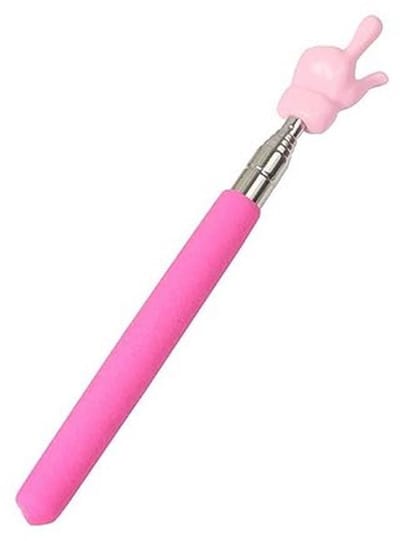 Leraar Pointer Sticks Ver, Pointer voor Klaslokaal, Telescopische Hand Pointer, Intrekbare Klaslokaal Pointer Vingers voor Basisschool Kleuterschool, Leraar, Klaslokaal Benodigdheden (1 STKS, Roze)