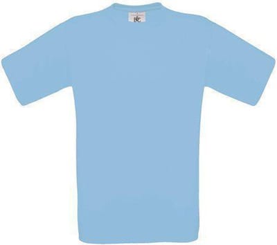 B&C Exact 150 Kids T-shirt Sky Blue Maat 3/4 (onbedrukt - 5 stuks)