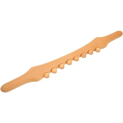8 Kralen Hout Massagestick Vermoeidheid Verlichten Ontvochtiging Schrapstok Volledig Lichaam Universeel beige