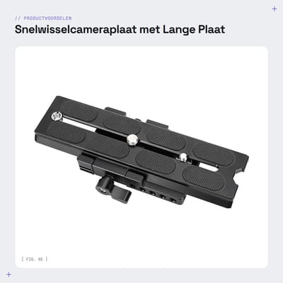 Dailygoods- Snelwisselcameraplaat met QR-plaat - Klemgrondplaat - Bevestigingsschroeven 1/4"-20 en 3/8"-16 - Montageaccessoires - Compatibel met statieven 577/501/504/701 - Eenvoudig wisselen tussen apparaten - Cameraplaat